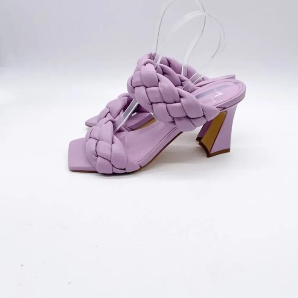 Marc Fisher Women's Light Purple Hammy Leather Block Heel Sandals Size 5M‎